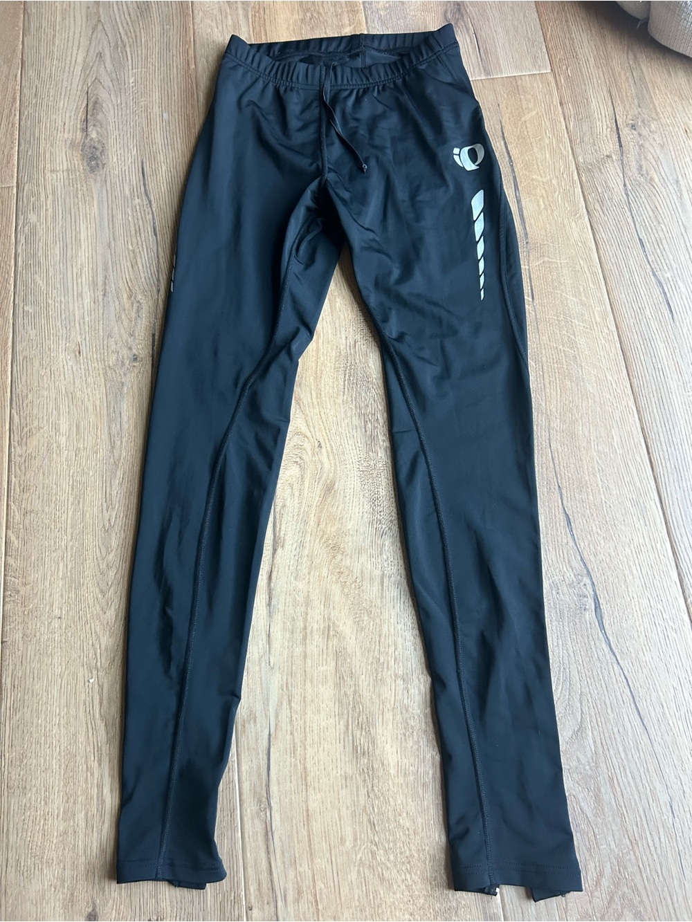 Pearl Izumi Black Cycling Tights with Reflective Logos